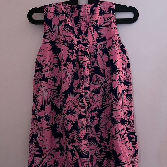 [NWOT] Chic Pink and Blue Neon Sleeveless Top with attachable sleeves. - Picture 2 of 5